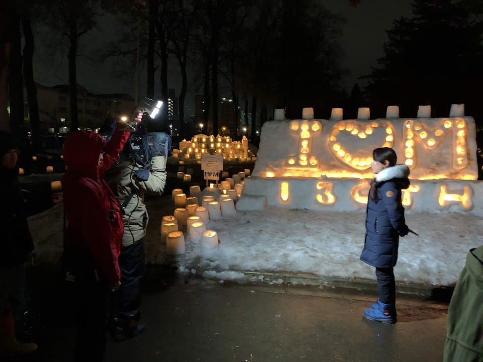 地元テレビ局の中継で取り上げていただきました