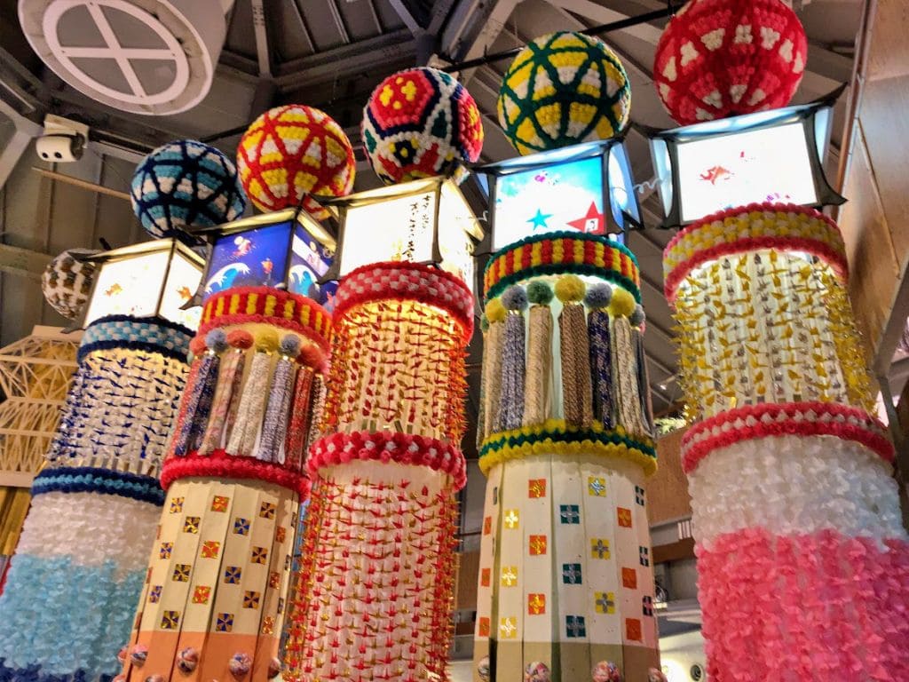 七夕ミュージアム内の飾り付け