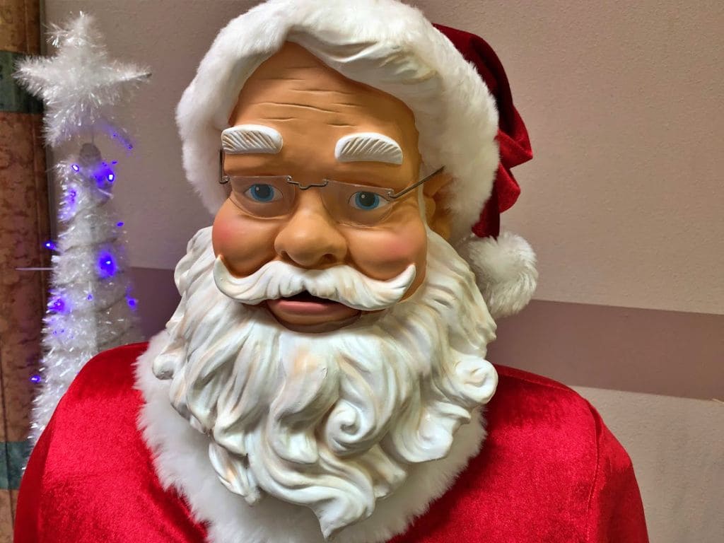 おらほの温泉にサンタクロース