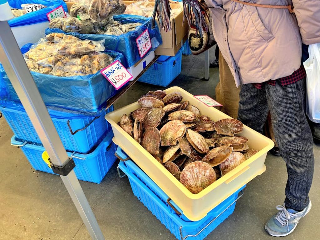 会場で販売していた南三陸産ホタテ