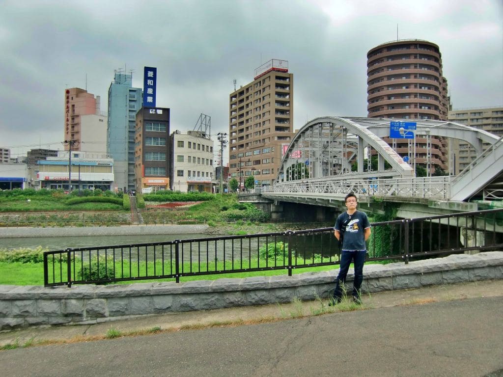 開運橋にて（2010年8月）