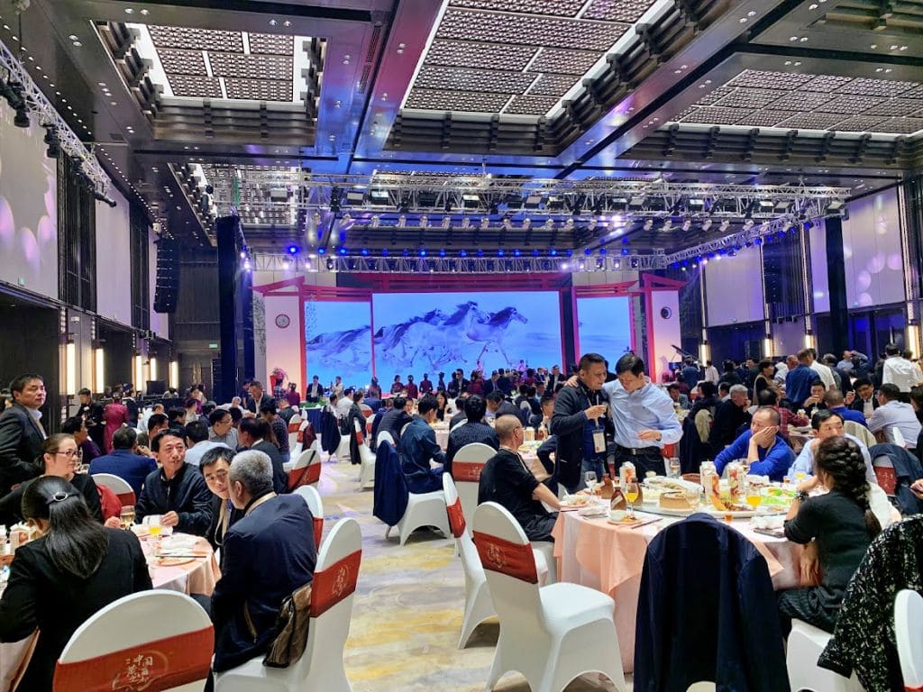 紹興市主催レセプションの風景