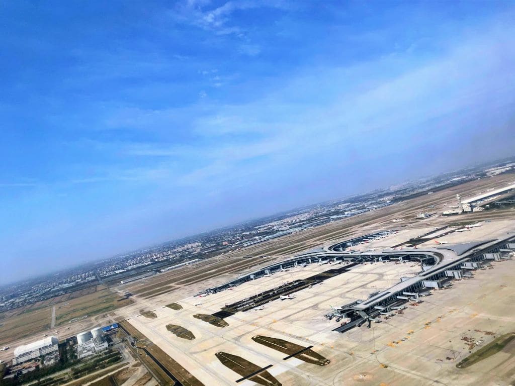 MU523便機内にて