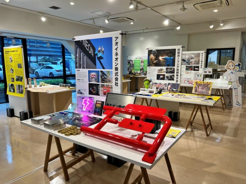 『静岡のスゴ技！工場のヒミツ展』1階ギャラリーの様子