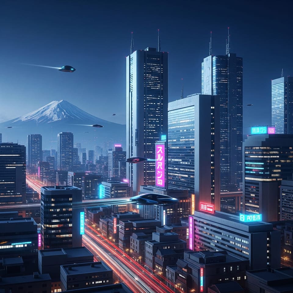 未来の沼津市街地（Google Gemini）