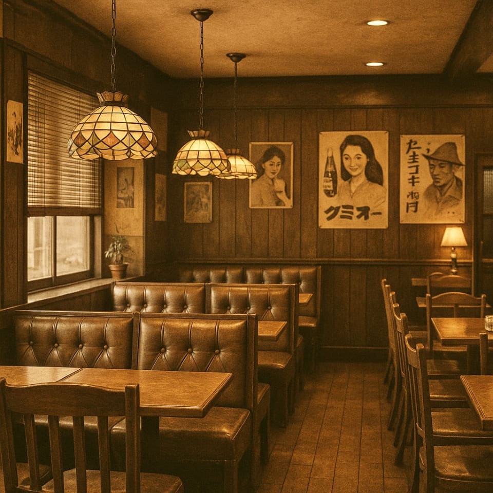 昭和時代のレトロな喫茶店（ChatGPT（DALL·E））