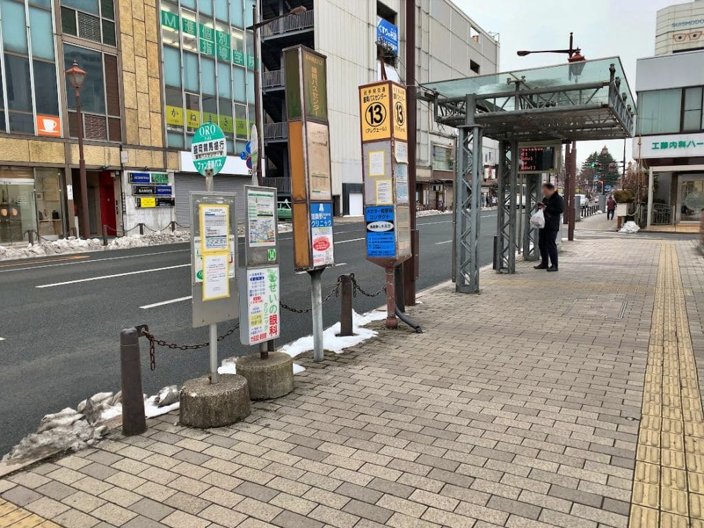 2020年1月当時の盛岡バスセンター13番のりば