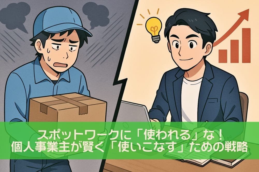 スポットワークに「使われる」な！個人事業主が賢く「使いこなす」ための戦略
