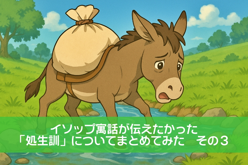 塩袋を背負うロバ