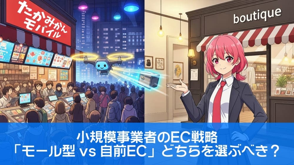 小規模事業者のEC戦略：モール型 vs 自前EC、どちらを選ぶべき？