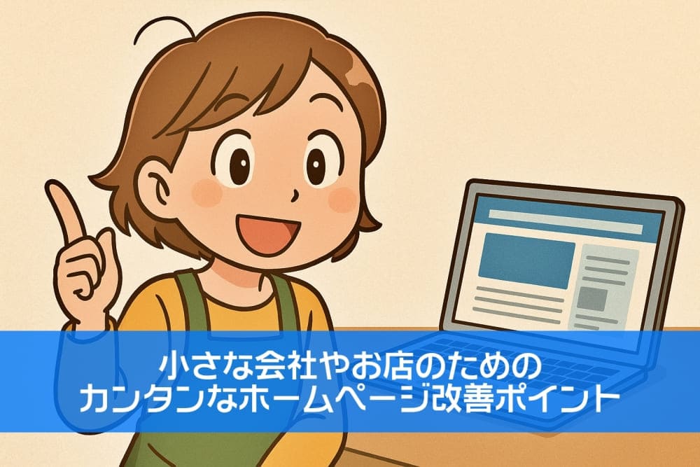 小さな会社やお店のためのカンタンなホームページ改善ポイント