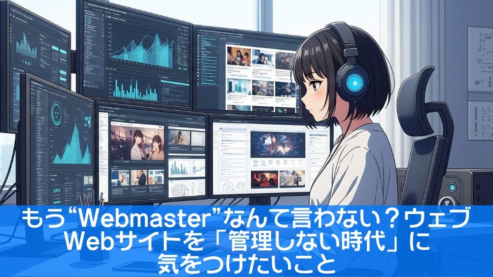 もう「Webmaster」なんて言わない？Webサイトを“管理しない時代”に気をつけたいこと