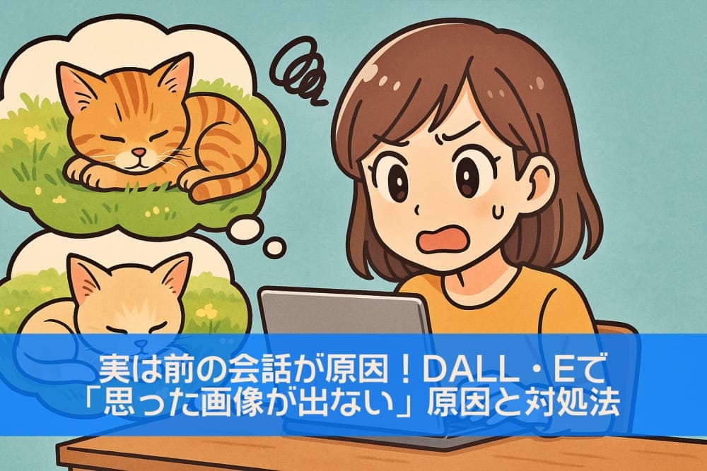 実は前の会話が原因！DALL·Eで「思った画像が出ない」原因と対処法3選