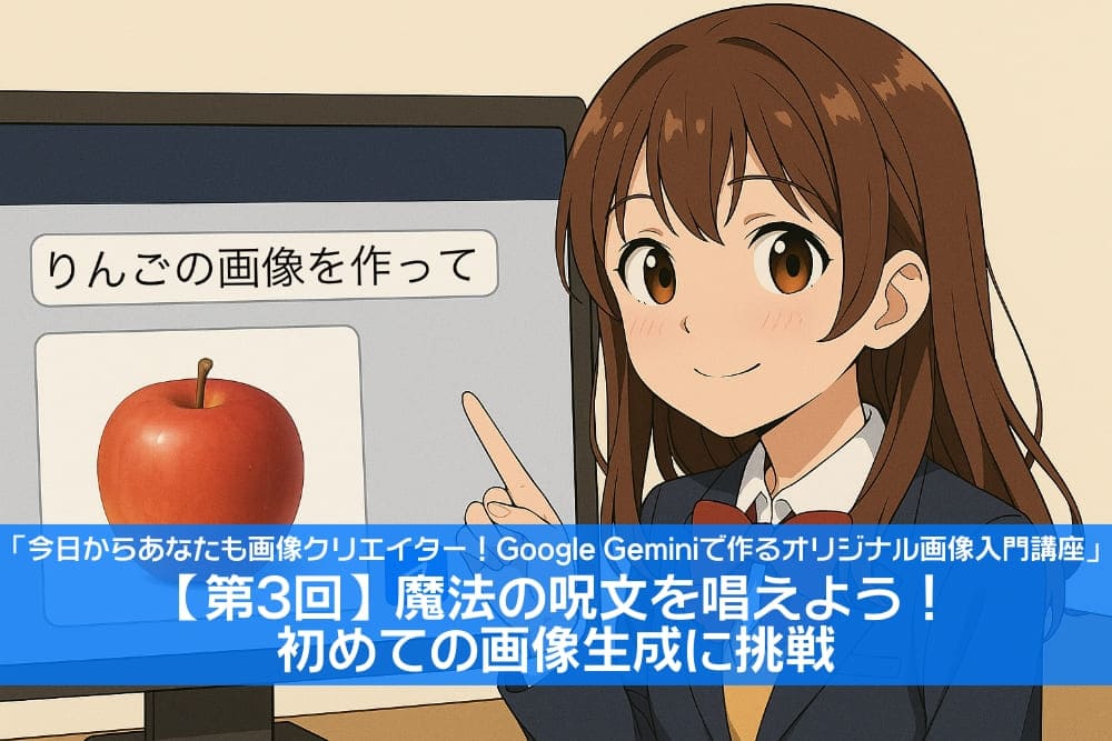 AI画像生成と笑顔の女子学生