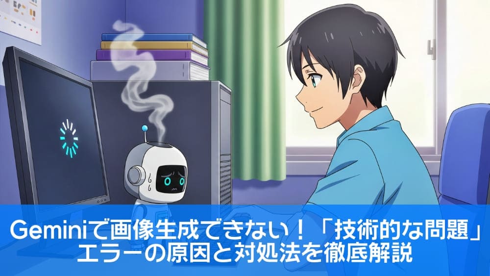 【解決】Geminiで画像生成できない！「技術的な問題」エラーの原因と対処法を徹底解説～