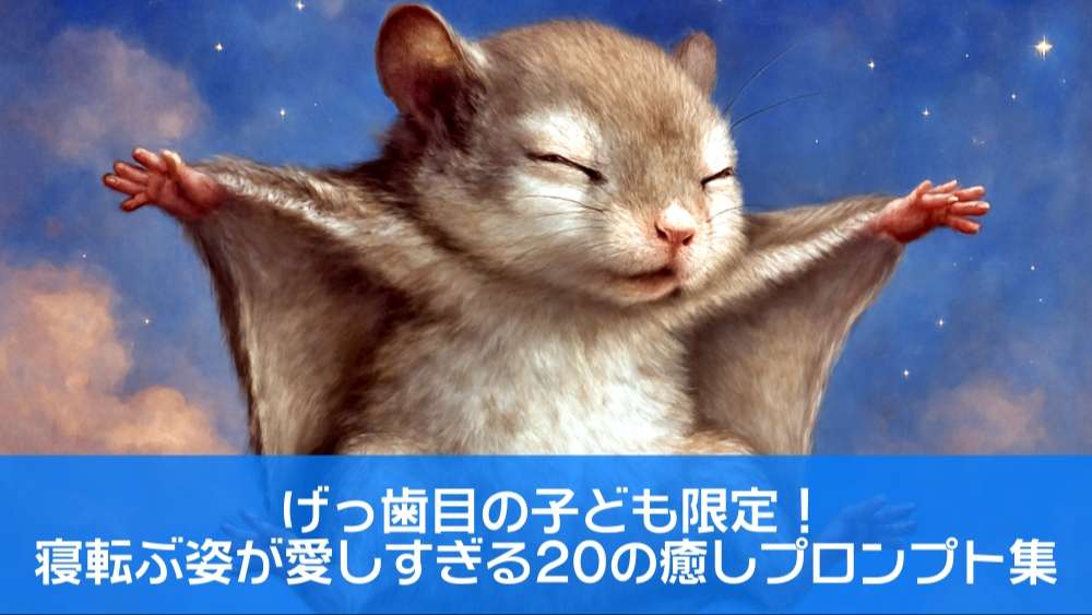 齧歯目の子ども限定!寝転ぶ姿が愛しすぎる20の癒しプロンプト集 齧歯目の子ども限定!寝転ぶ姿が愛しすぎる20の癒しプロンプト集