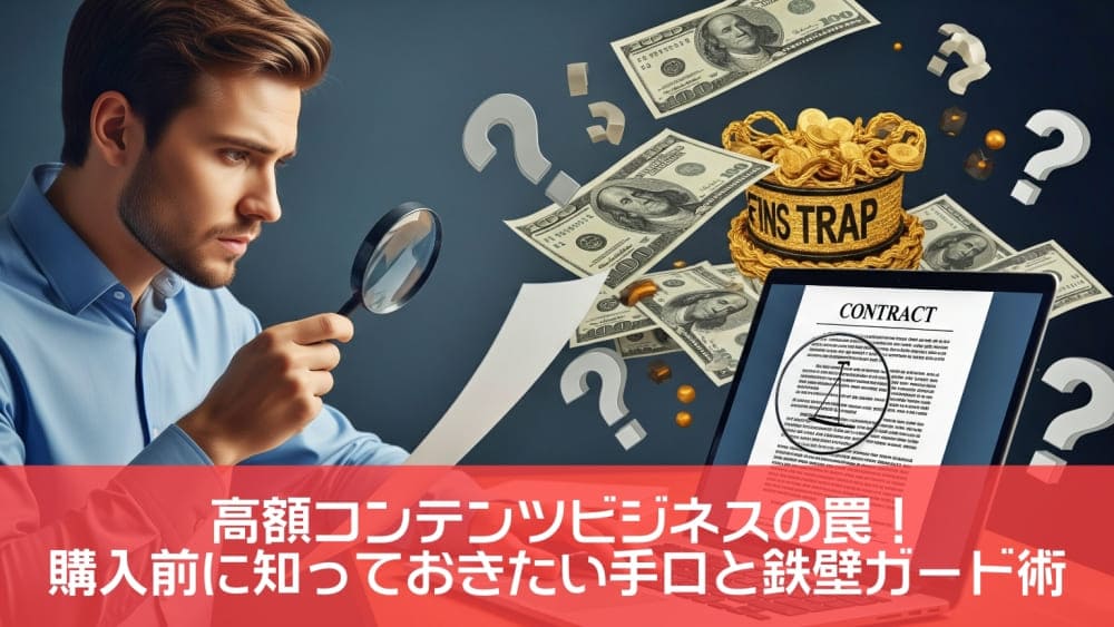 【要注意】高額コンテンツビジネスの罠！購入前に知っておきたい手口と鉄壁ガード術