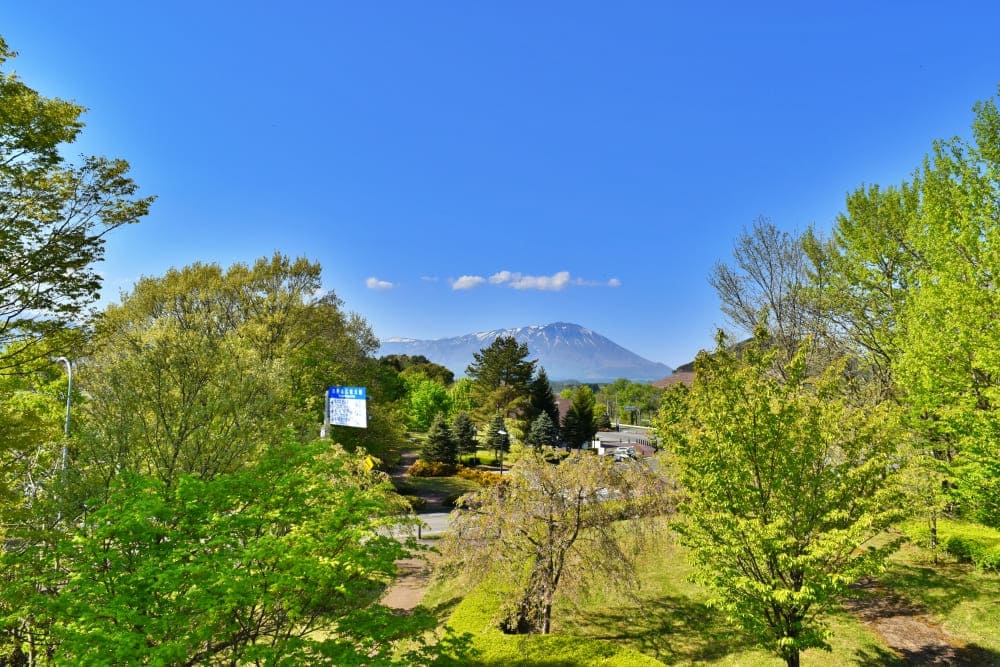 雫石町・野菊公園から見た岩手山（2019年5月撮影）