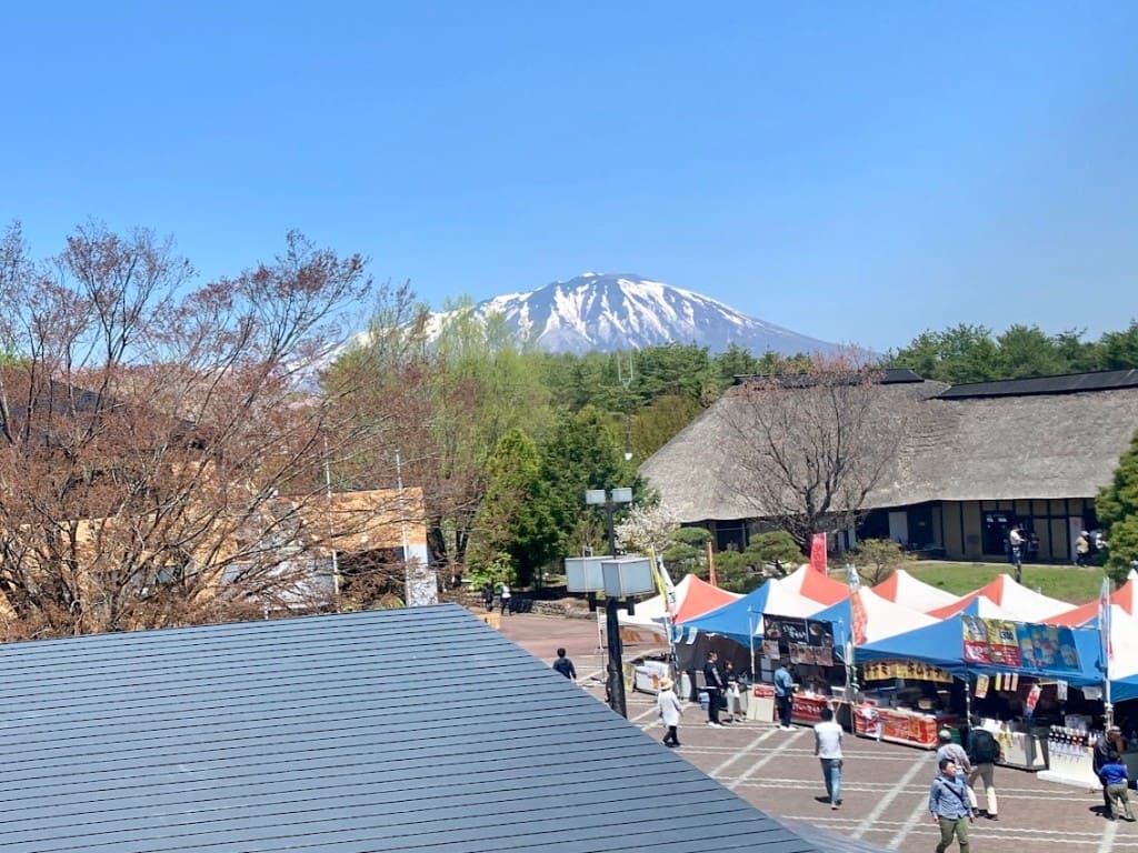 晴れていたので岩手山がよく見えます