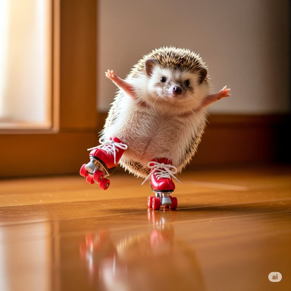ローラースケートハリネズミ