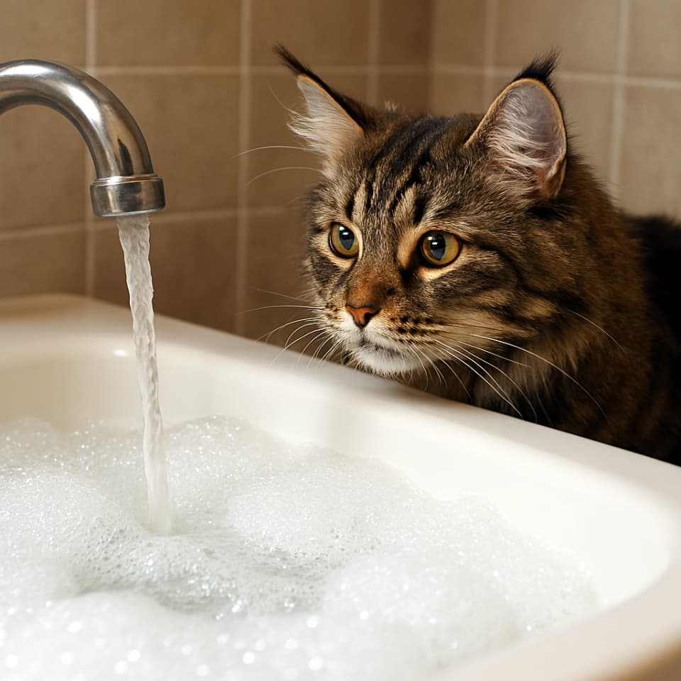 Bathtime Curiosity（お風呂のぞき見）（Copilot）