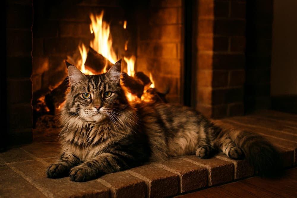 Cozy Fireplace Evening（暖炉のぬくもり）（Copilot）