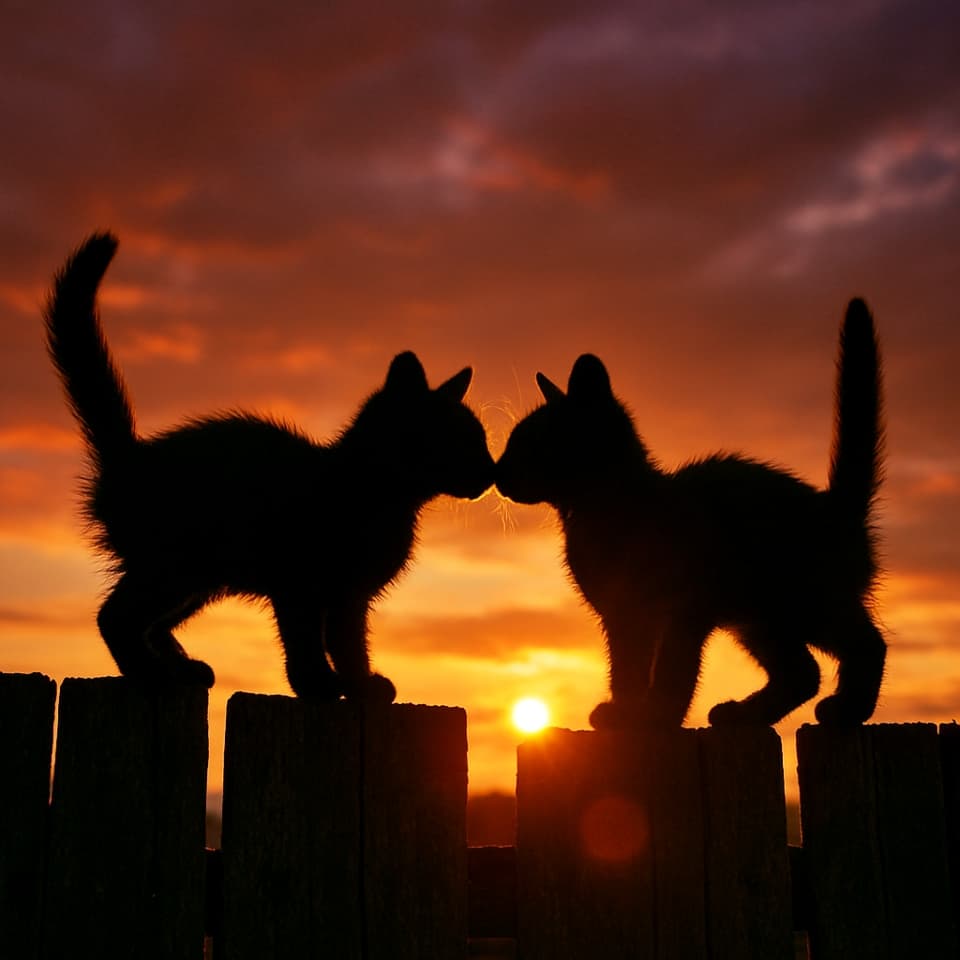夕暮れのフェンスの上で(Sunset Kiss on the Fence)