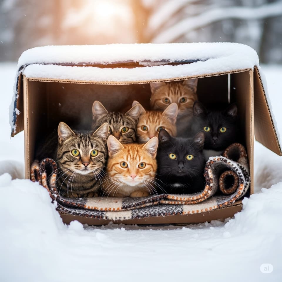 猫団子 in 猫ハウス