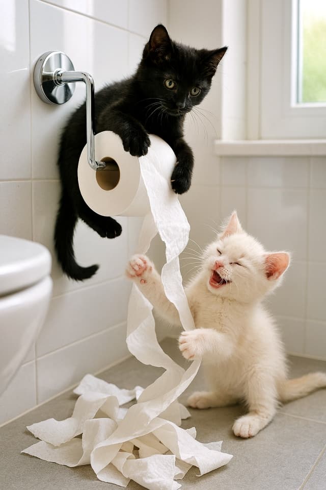 トイレットペーパーの滝 (The Toilet Paper Cascade)（Copilot）