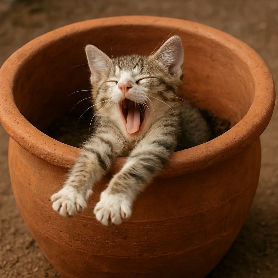 鉢植えからこんにちは