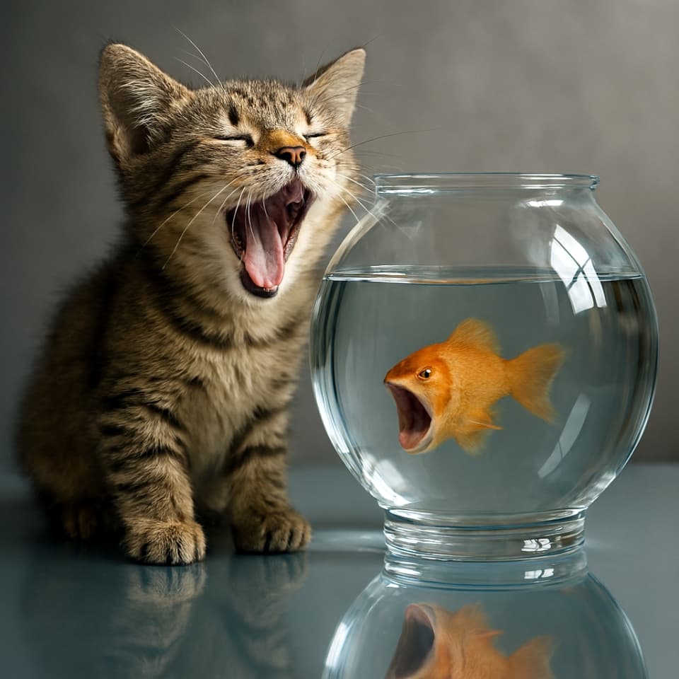 魚鉢の見張り番