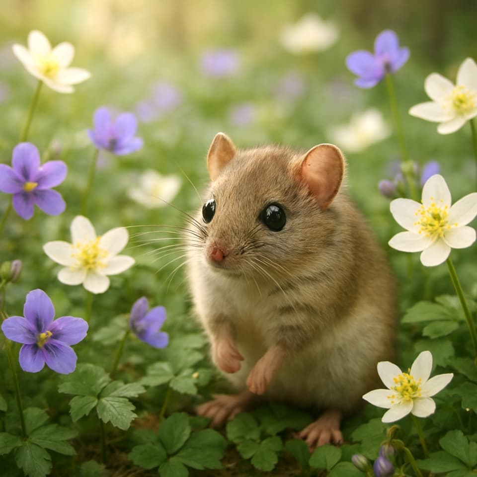 木の花に囲まれて