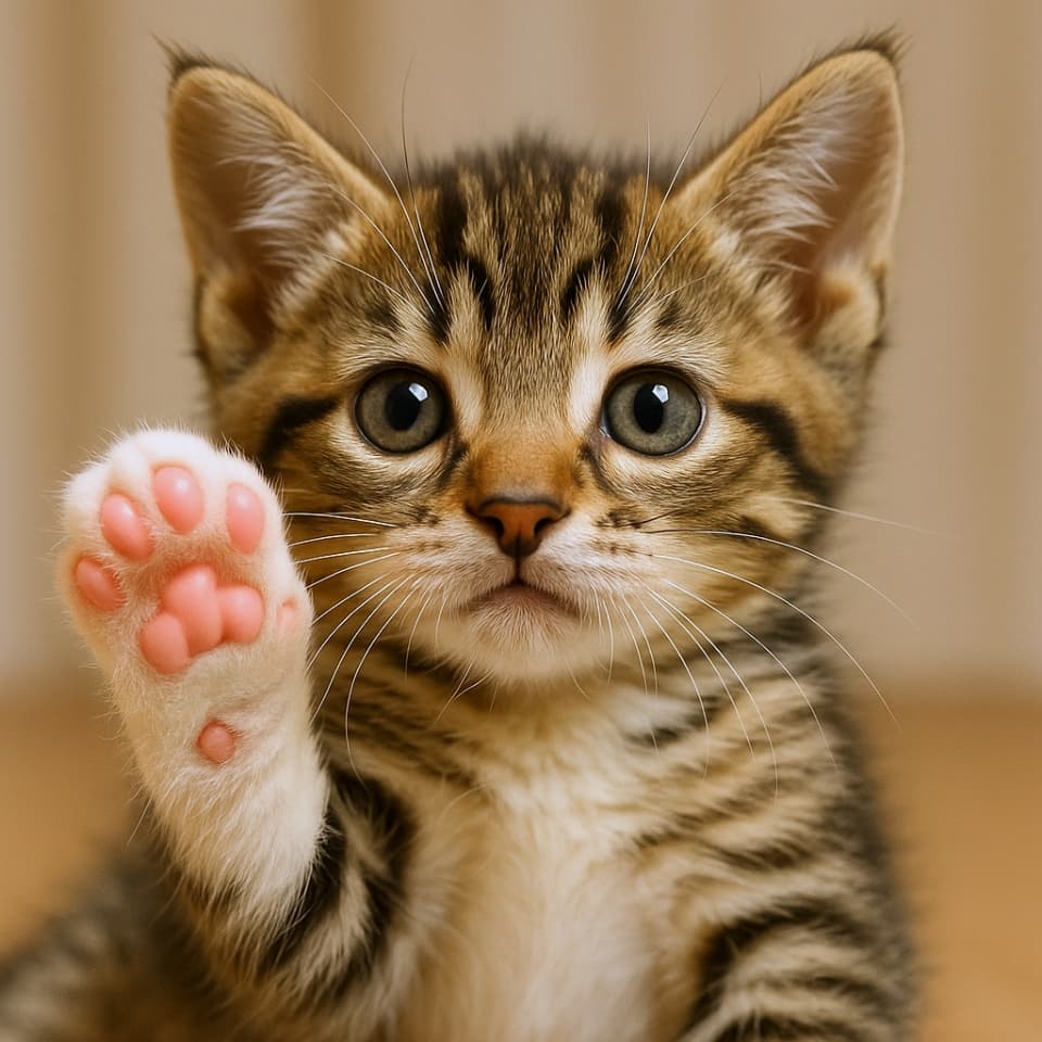 子猫の可愛い前足