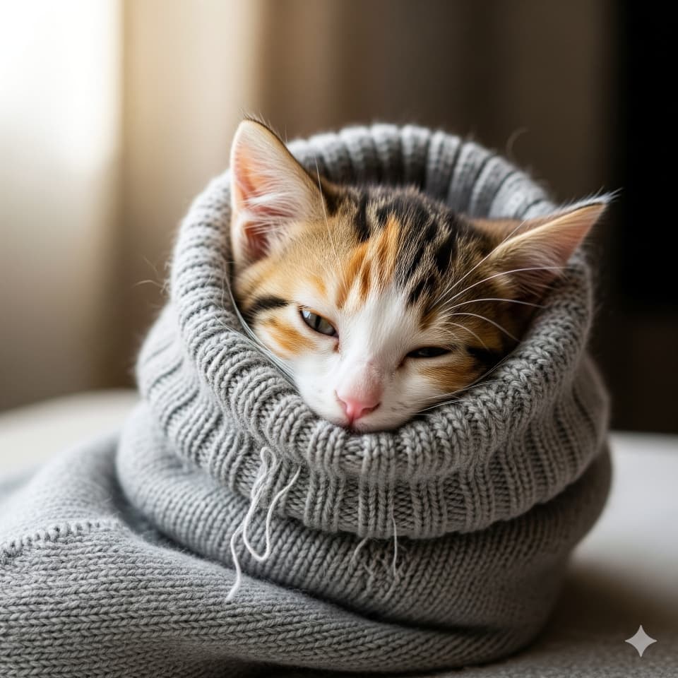 靴下からチラ見え♡巻き子猫スタイル