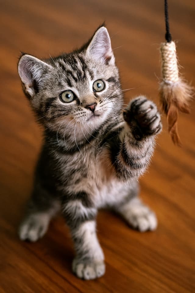 ねこパンチ炸裂