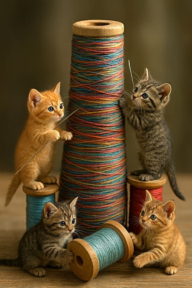 糸の塔と子猫たちの協力